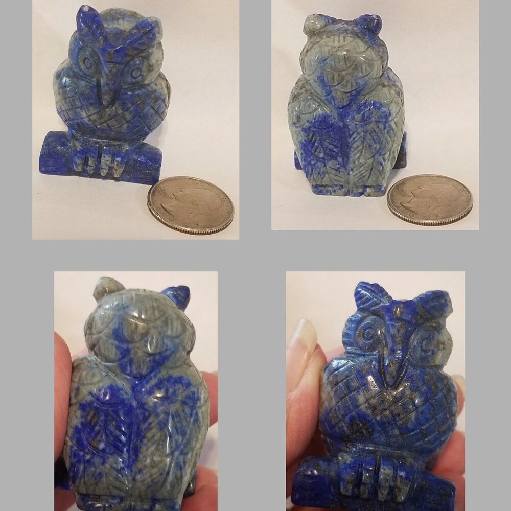 Lapis Carved Owl